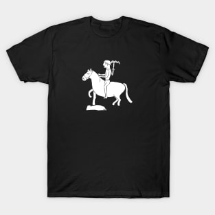 Middle Age Drawing Of A Horseman With A Hammer T-Shirt